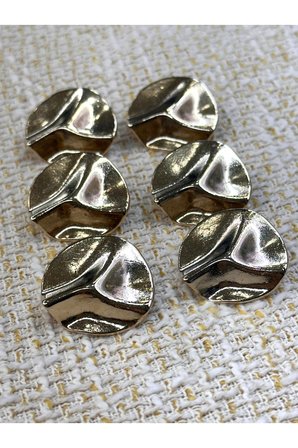 Özel tasarım 6lı gold üzeri kabartma detay büyük düğme seti(2.8cm)