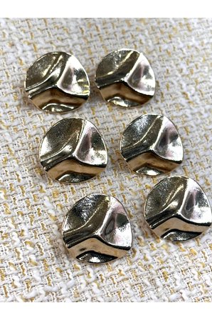 Özel tasarım 6lı gold üzeri kabartma detay büyük düğme seti(2.8cm)