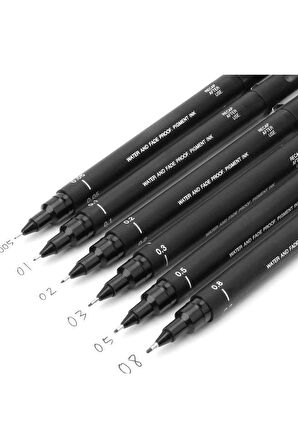 uni ball pin 0,3 Teknik Çizim Kalemi Siyah (1 Adet)