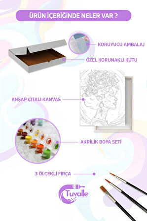 Kule Köprüsü Sayılarla Boyama Seti, Hobi Seti, 40X50 Tablo, Fırça Boya, Numaralı Tuval