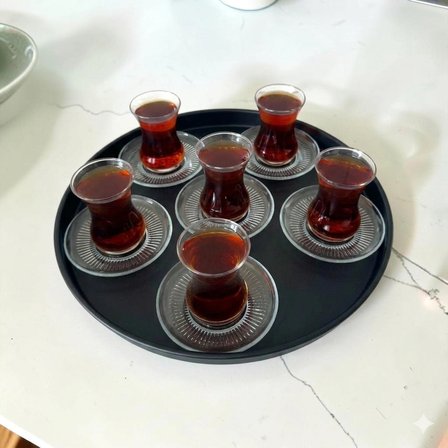 Tepsi Seti  50-37-30 cm- Metal Çay Tepsisi Kahve Tepsisi Sunum Kahvaltı 3'lü Tepsi Seti