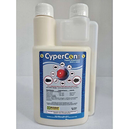 Kulsan Cypercon 10 CS 500 ml – Kokusuz Genel Haşere İlacı | Sivrisinek, Hamam Böceği, Karasinek, Pire, Karınca, Akrep, Kene & Diğer Zararlılar