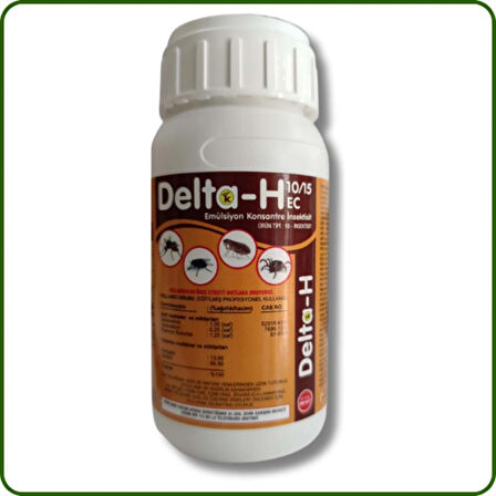 Delta-H 10/15 EC 250 mL – Kokulu Genel Haşere İlacı | Sivrisinek, Karasinek, Hamam Böceği, Pire, Akrep, Karınca & Böcek Mücadelesi