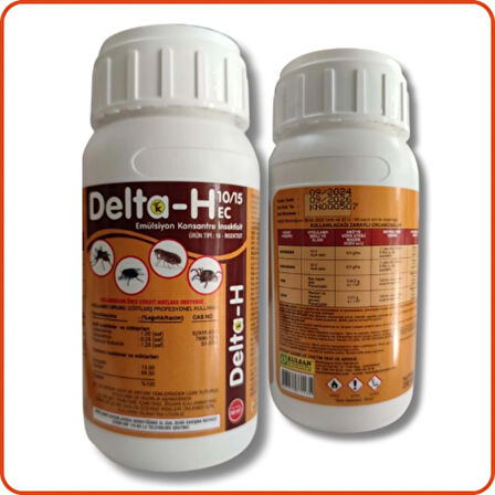 Delta-H 10/15 EC 250 mL – Kokulu Genel Haşere İlacı | Sivrisinek, Karasinek, Hamam Böceği, Pire, Akrep, Karınca & Böcek Mücadelesi