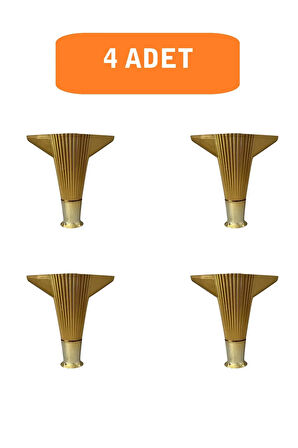 Kanepe Koltuk Tv Ünitesi Konsol Yükseltme Kumru Model Plastik Ayak 15 Cm Gold Renk 4 Adet