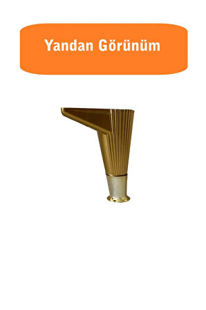 Kanepe Koltuk Tv Ünitesi Konsol Yükseltme Kumru Model Plastik Ayak 15 Cm Gold Renk 8 Adet