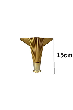Kanepe Koltuk Tv Ünitesi Konsol Yükseltme Kumru Model Plastik Ayak 15 Cm Gold Renk 8 Adet