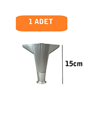 Kanepe Koltuk Tv Ünitesi Konsol Yükseltme Kumru Model Plastik Ayak 15 Cm Krom Renk 1 Adet