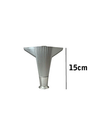 Kanepe Koltuk Tv Ünitesi Konsol Yükseltme Kumru Model Plastik Ayak 15 Cm Krom Renk 8 Adet