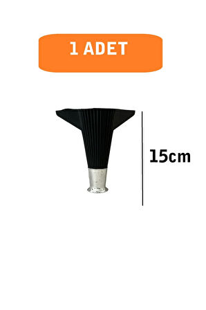 Kanepe Koltuk Tv Ünitesi Konsol Yükseltme Kumru Model Plastik Ayak 15 Cm Siyah Renk 1 Adet