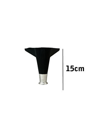 Kanepe Koltuk Tv Ünitesi Konsol Yükseltme Kumru Model Plastik Ayak 15 Cm Siyah Renk 4 Adet