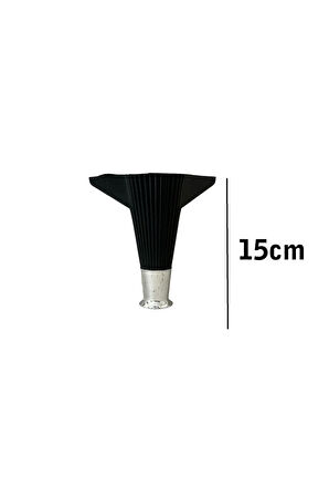Kanepe Koltuk Tv Ünitesi Konsol Yükseltme Kumru Model Plastik Ayak 15 Cm Siyah Renk 6 Adet