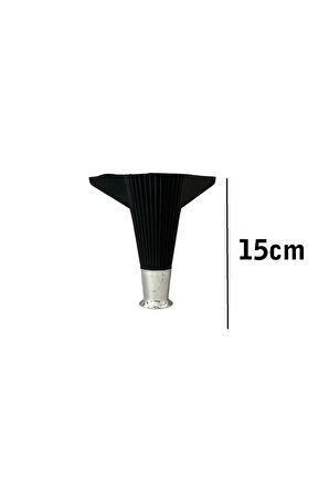 Kanepe Koltuk Tv Ünitesi Konsol Yükseltme Kumru Model Plastik Ayak 15 Cm Siyah Renk 8 Adet