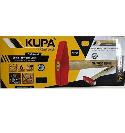 Kupa Ahşap Saplı Tesviyeci Çelik Çekiç 2000 gr.