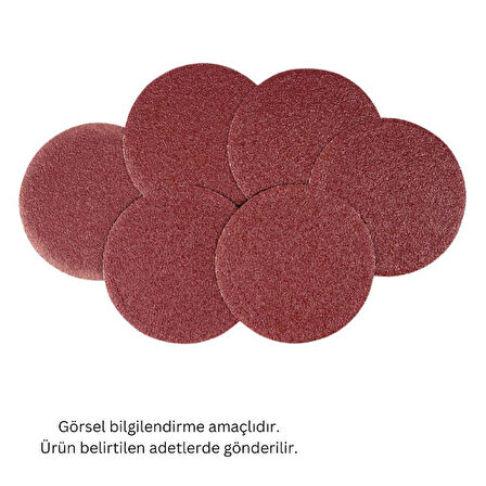 Kupa Yuvarlak Cırt Zımpara 115 mm - P100 Kum - 10 Adet