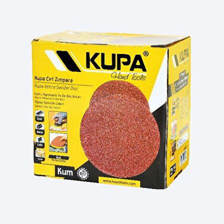 Kupa Yuvarlak Cırt Zımpara 115 mm - P120 Kum - 100 Adet