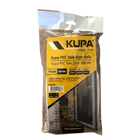 Kupa PVC Pimapen Kapı Kolu - Yale - 1 Takım