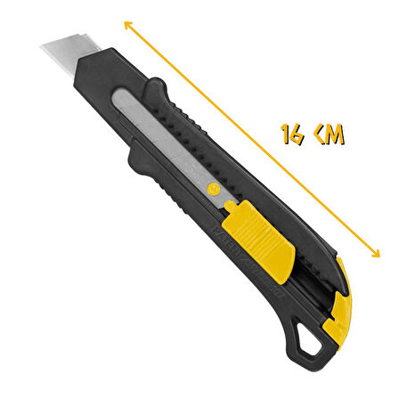 Kupa Profesyonel Plastik Maket Bıçağı Falçata Sarı-Siyah - 3 Adet