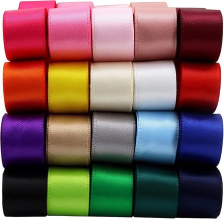Akel Dar Dokuma Fışya Saten Kurdele - 2 Cm. x 10 Metre - 3 Adet