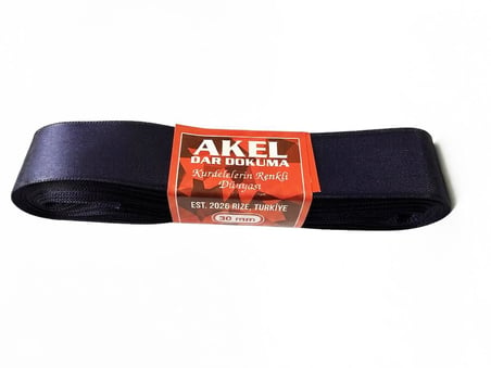 Akel Dar Dokuma Lacivert Saten Kurdele - 3 Cm. x 10 Metre - 5 Adet