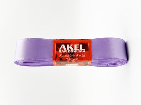 Akel Dar Dokuma Lila Saten Kurdele - 3 Cm. x 10 Metre - 1 Adet