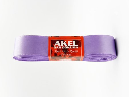 Akel Dar Dokuma Lila Saten Kurdele - 3 Cm. x 10 Metre - 5 Adet