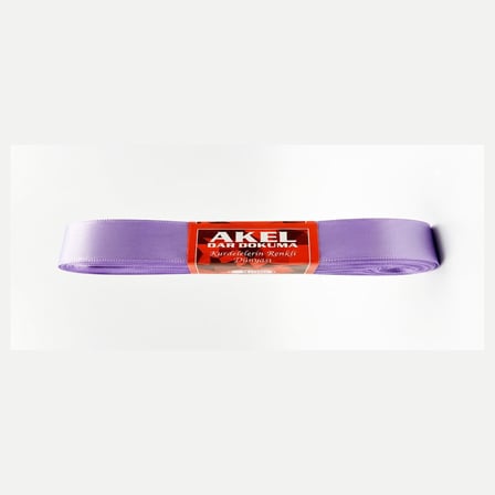 Dar Dokuma Lila Saten Kurdele - 1 Cm. x 10 Metre - 5 Adet