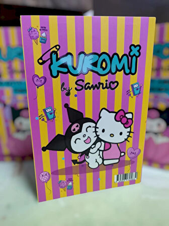 Kuromi ve Hello Kitty Sticker Albüm 1 Adet Büyük Albüm 16 Sayfa  Dev Sticker Etiketleri