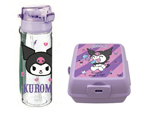 Lisanslı Kuromi Matara & Beslenme Kabı Dayanıklı ve Fonksiyonel Tasarım 