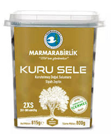Marmarabirlik Kuru Sele 2XS 351-380 KB 800 gr Pet Kavanoz X 6 Adet (koli)