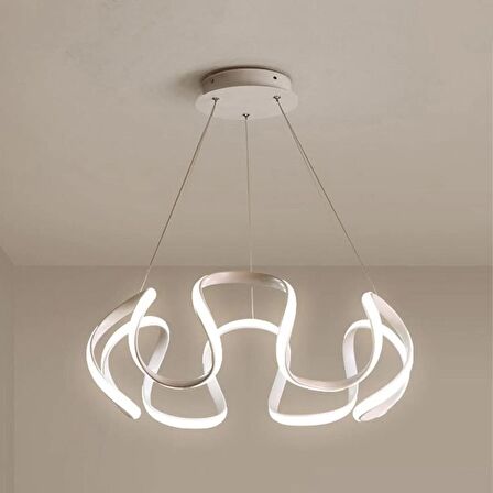 Ahtapot Beyaz Led Avize 