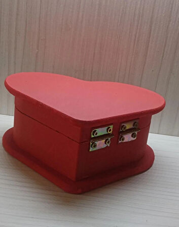 Ev Hediyesi Ofis Hediyesi Arkadaşa Doğum Günü Hediyesi Kalpli Ahşap Çok Amaçlı Saklama Kutusu