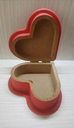 Ev Hediyesi Ofis Hediyesi Arkadaşa Doğum Günü Hediyesi Kalpli Ahşap Çok Amaçlı Saklama Kutusu