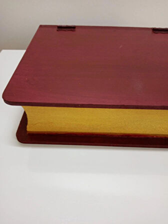 Ev Hediyesi Ofis Hediyesi Arkadaşa Doğum Günü Hediyesi Kitap Temalı Ahşap Çok Amaçlı Saklama Kutusu