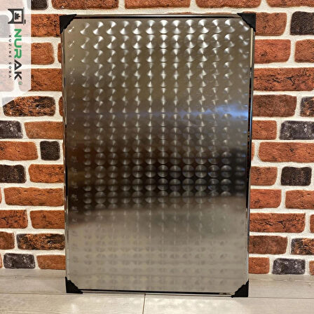 Şömine Soba Tablası Soba Altlığı Krom Paslanmaz Büyük Boy 60x90