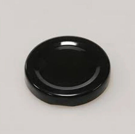 Metal 43 mm Siyah Cam Kavanoz Kapak 10 adet