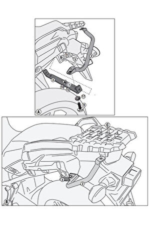 Sra3105 Suzukı Dl 1000 V-strom (14-16) Arka Çanta Taşıyıcı