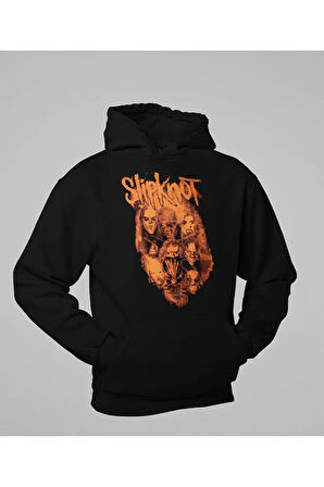Slipknot Müzik Grubu Baskılı Unisex Oversize Rock Metal Hoodie