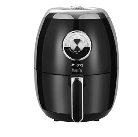 King KYF-25 NEW Magicfry Airfryer Yağsız Sıcak Hava Fritöz Siyah -Turbo motor gücü 4 Yıl Garantİ