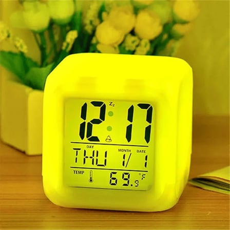 Led Dijital Renkli Masa Saati Alarm Termometre Tarih Masaüstü Saat (K0)