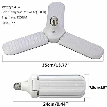 Sunlife Beyaz Işık 3 Pervaneli 45 Watt Tasarruflu (K0)