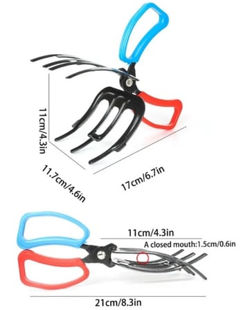 3 Pençeli 11 cm Balık Sabitleyici Maşa (K0)