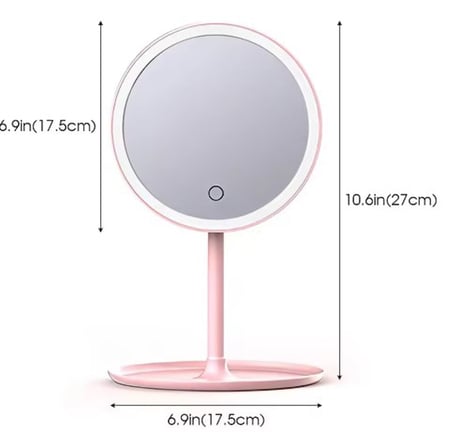 Led Işıklı Dokunmatik Makyaj Aynası 3 Kademeli Işık Ayarlı (K0)