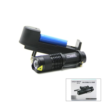 2IN1 KÜÇÜK ZOOMLU EL FENERİ COB LED METAL KASA 9CM (K0)