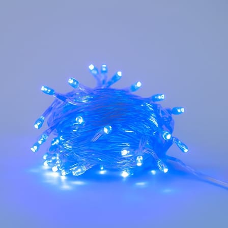 10 Metre 100 Ledli 8 Fonksiyonlu Dekoratif Lambader Mavi Lamba (K0)