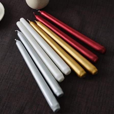 4PCS CANDLE METALİK RENKLER ŞAMDAN MUM 25CM (K0)