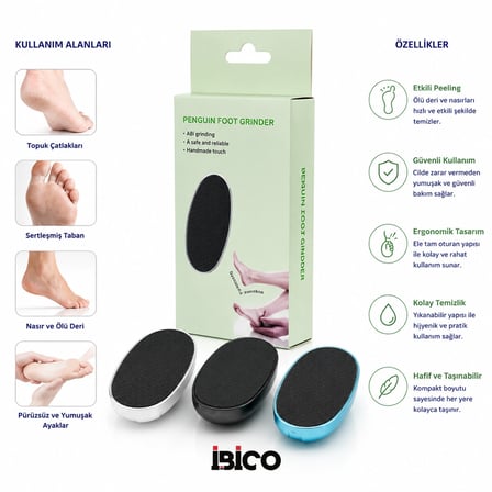 PENGUIN FOOT GRINDER AYAK - TOPUK TÖRPÜ RENKLİ HERHANGİ BİR RENKTEN 1 ADET GÖNDERİLİR (K0)