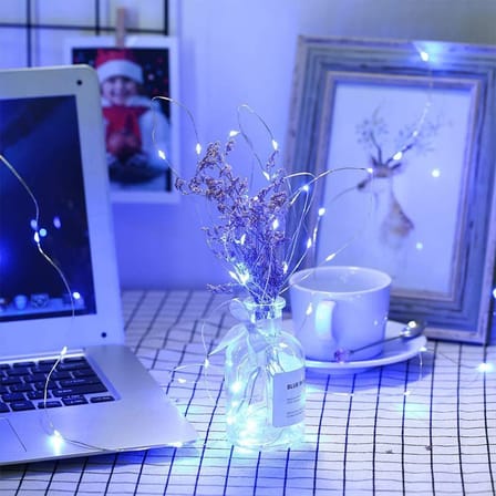 Pilli 5 metre Dekoratif Peri Led Beyaz Aydınlatma Süsleme Lambası (K0)