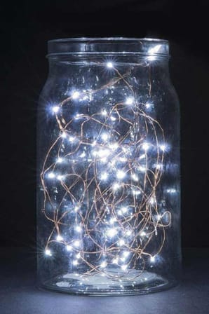 Pilli 5 metre Dekoratif Peri Led Beyaz Aydınlatma Süsleme Lambası (K0)