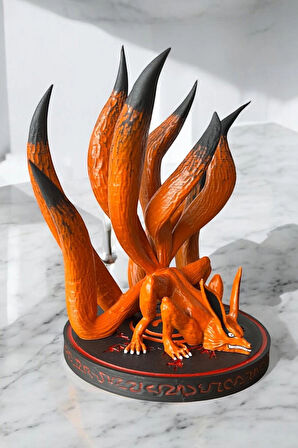 Kurama (Kyubi) 3D Baskı Koleksiyon Figürü – El Boyaması, naruto Lanetli mühürlü